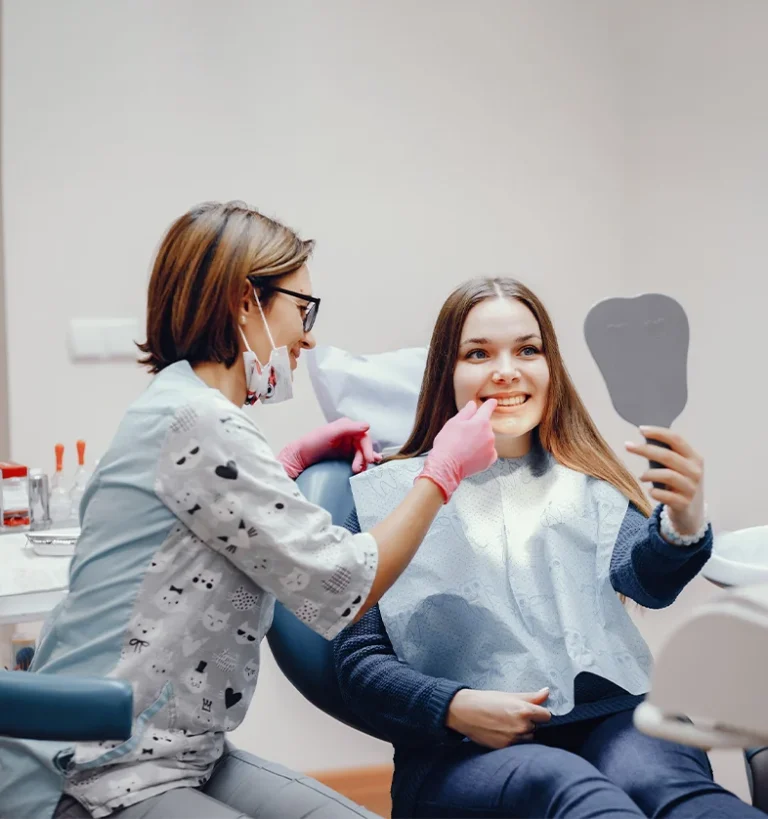 Dr. Dentist with satisfied patient